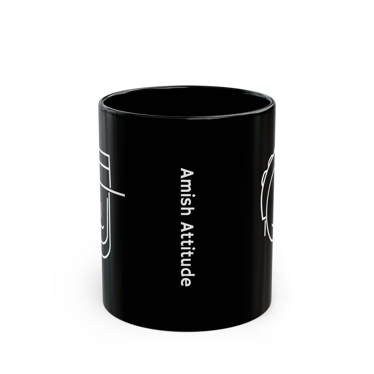 Jacob and Sadie Black Ceramic Mug (11oz, 15oz)
