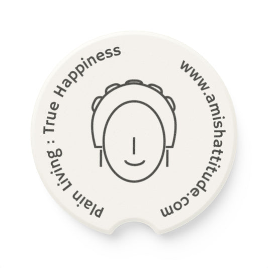 Sadie Soapstone Car Coaster - True Happiness Quote, Unique Gift for Car Lovers