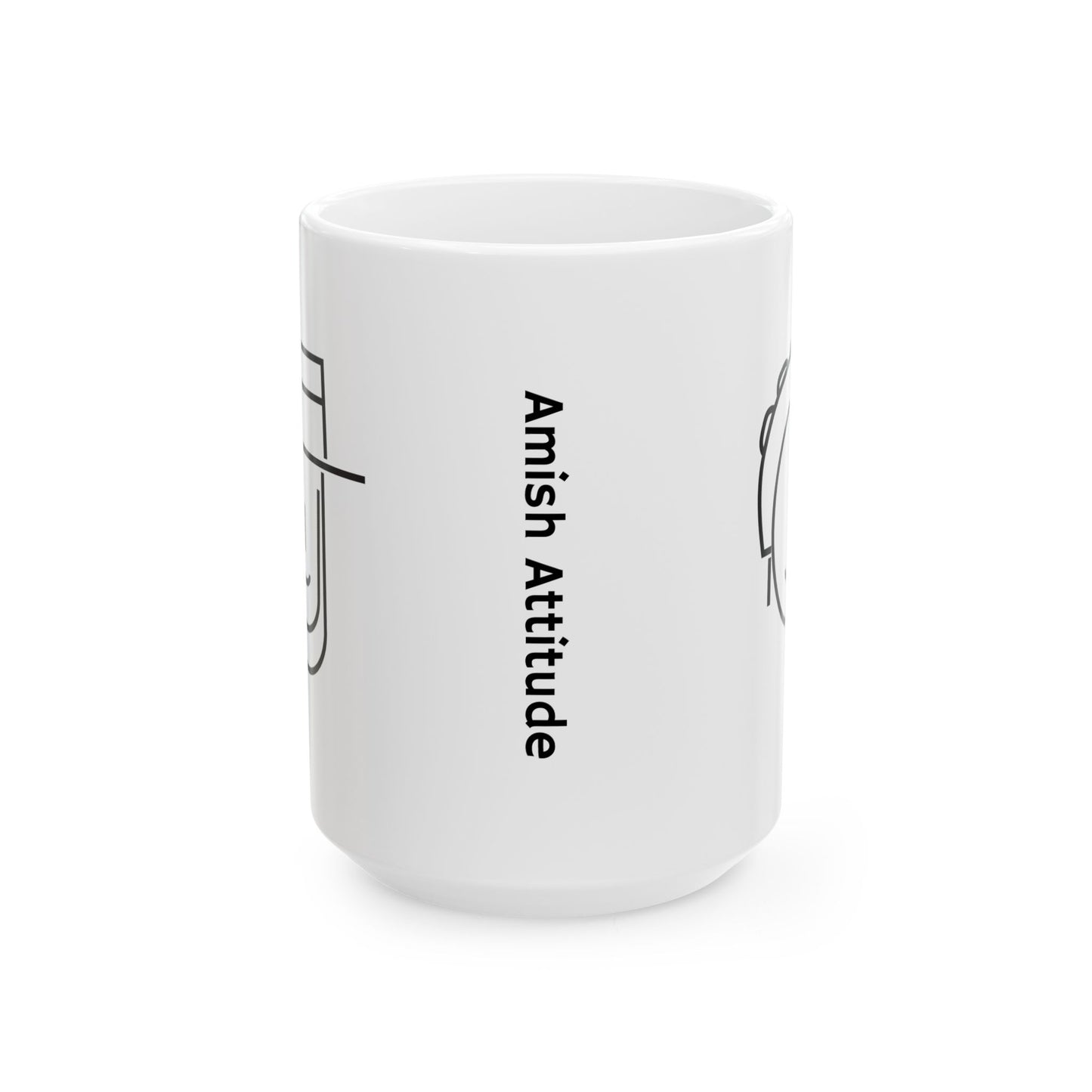 Jacob and Sadie White Ceramic Mug, (11oz, 15oz)