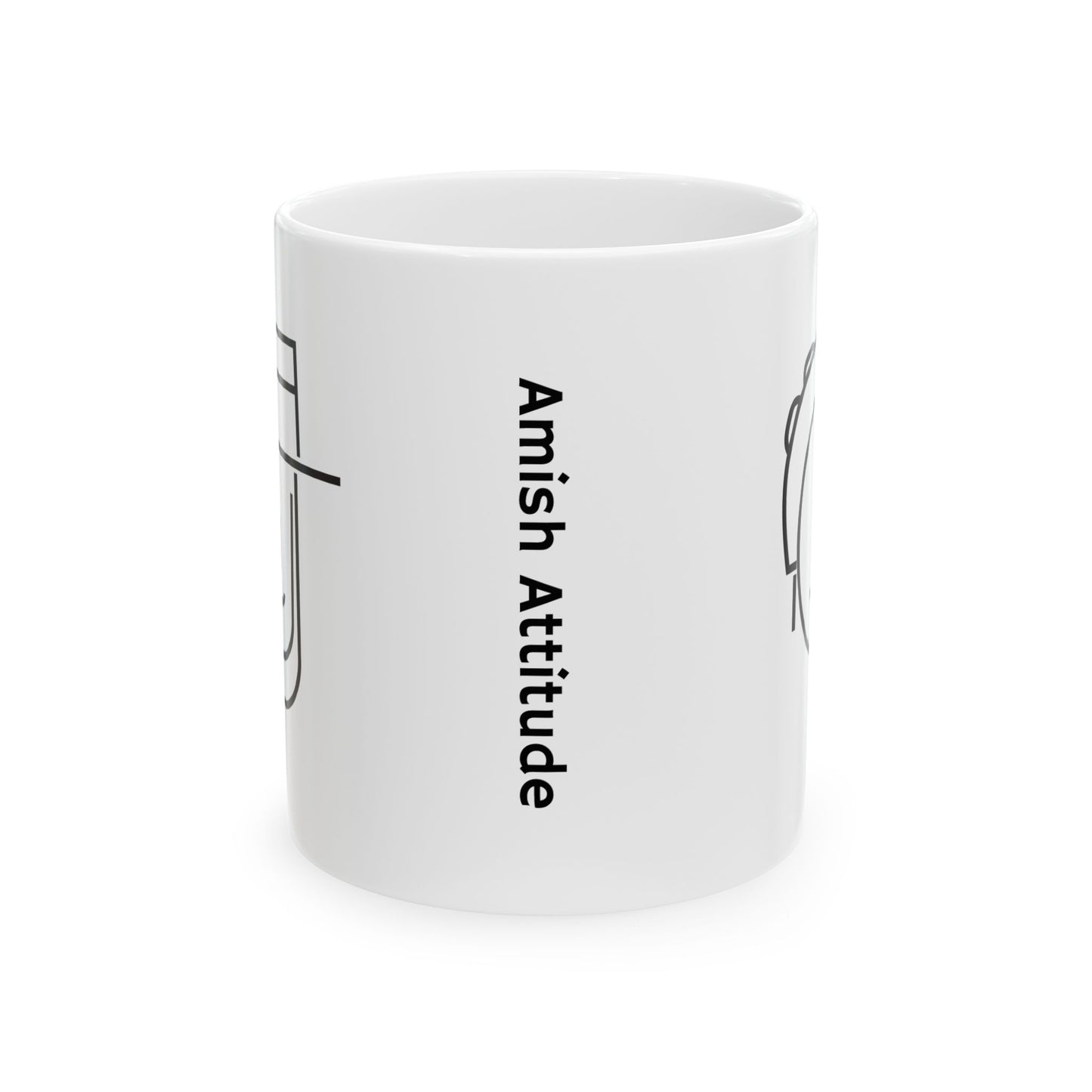 Jacob and Sadie White Ceramic Mug, (11oz, 15oz)