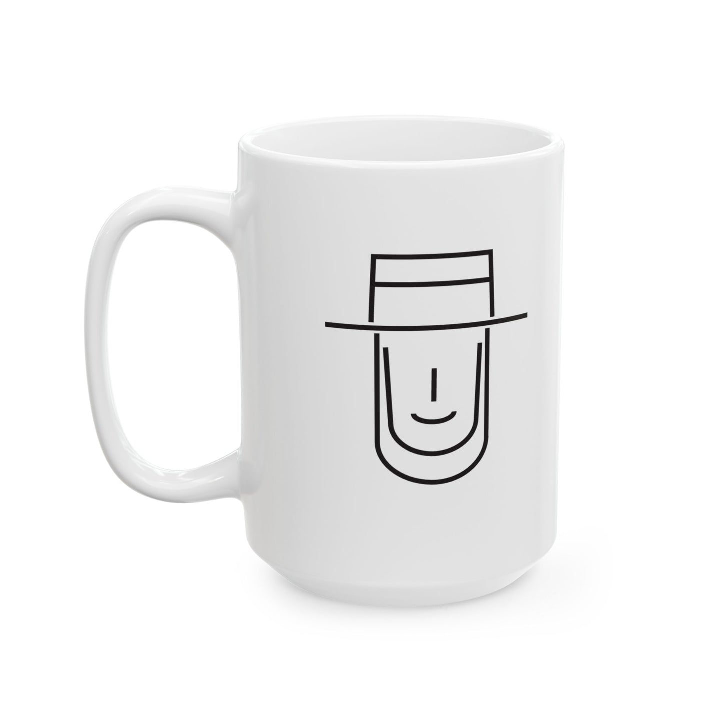 Jacob and Sadie White Ceramic Mug, (11oz, 15oz)
