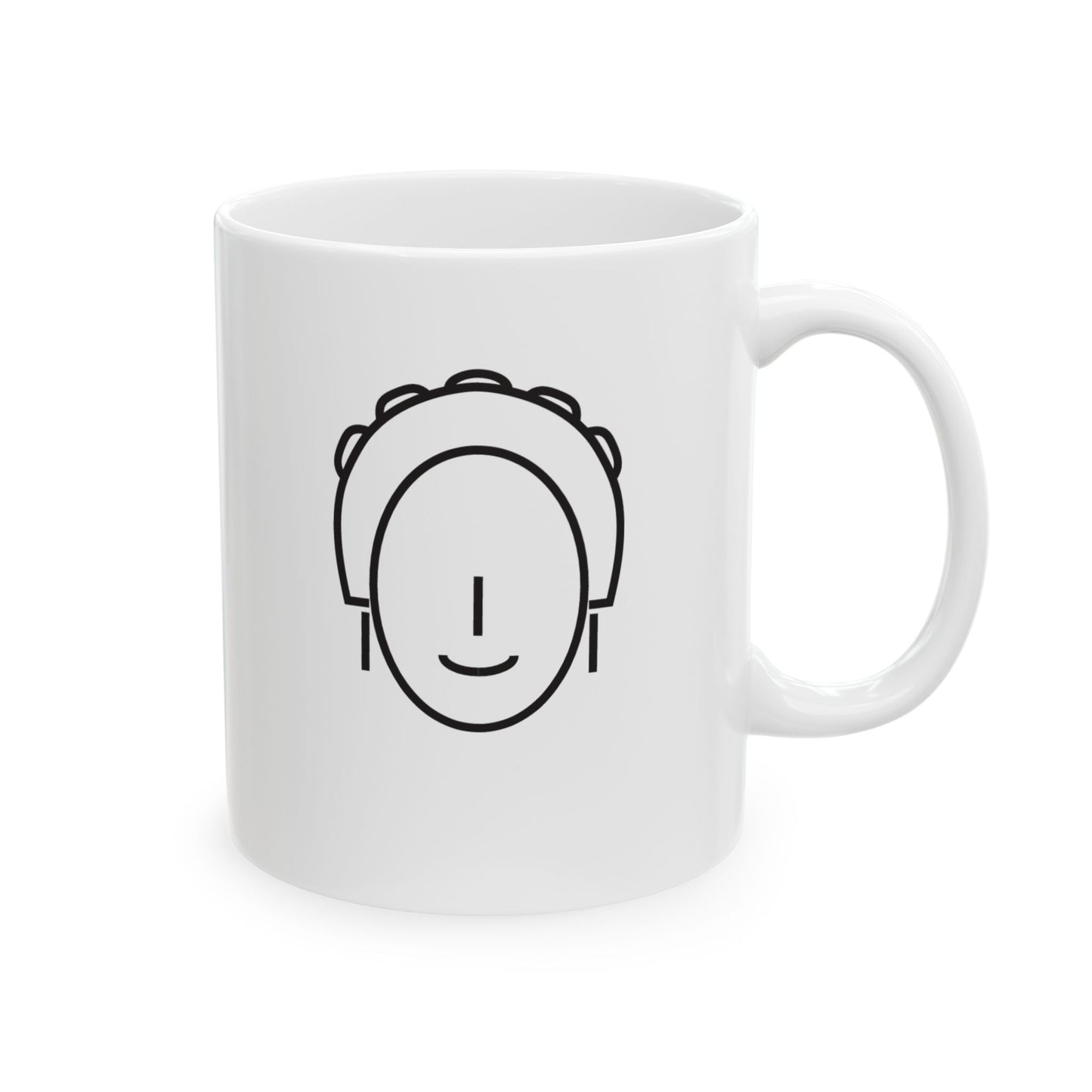 Jacob and Sadie White Ceramic Mug, (11oz, 15oz)
